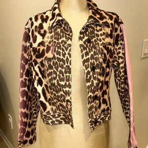 Akira Leopard and pink Print Women's Jacket NWT